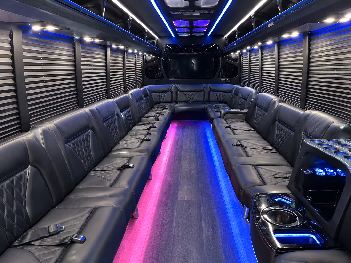 15 Passenger Party Bus Interior
