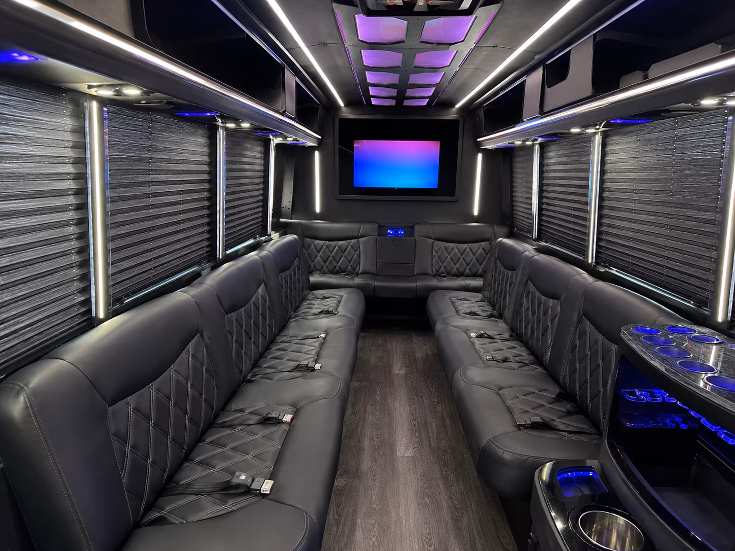 28 Passenger Party Bus Interior