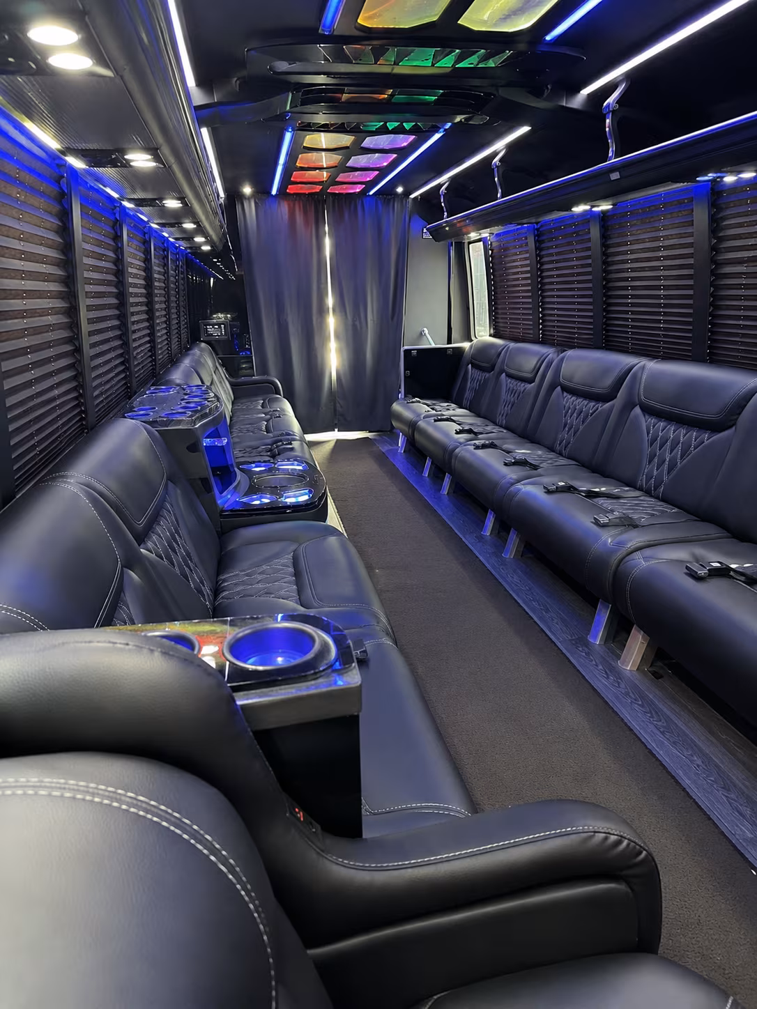 28 Passenger Party Bus Interior