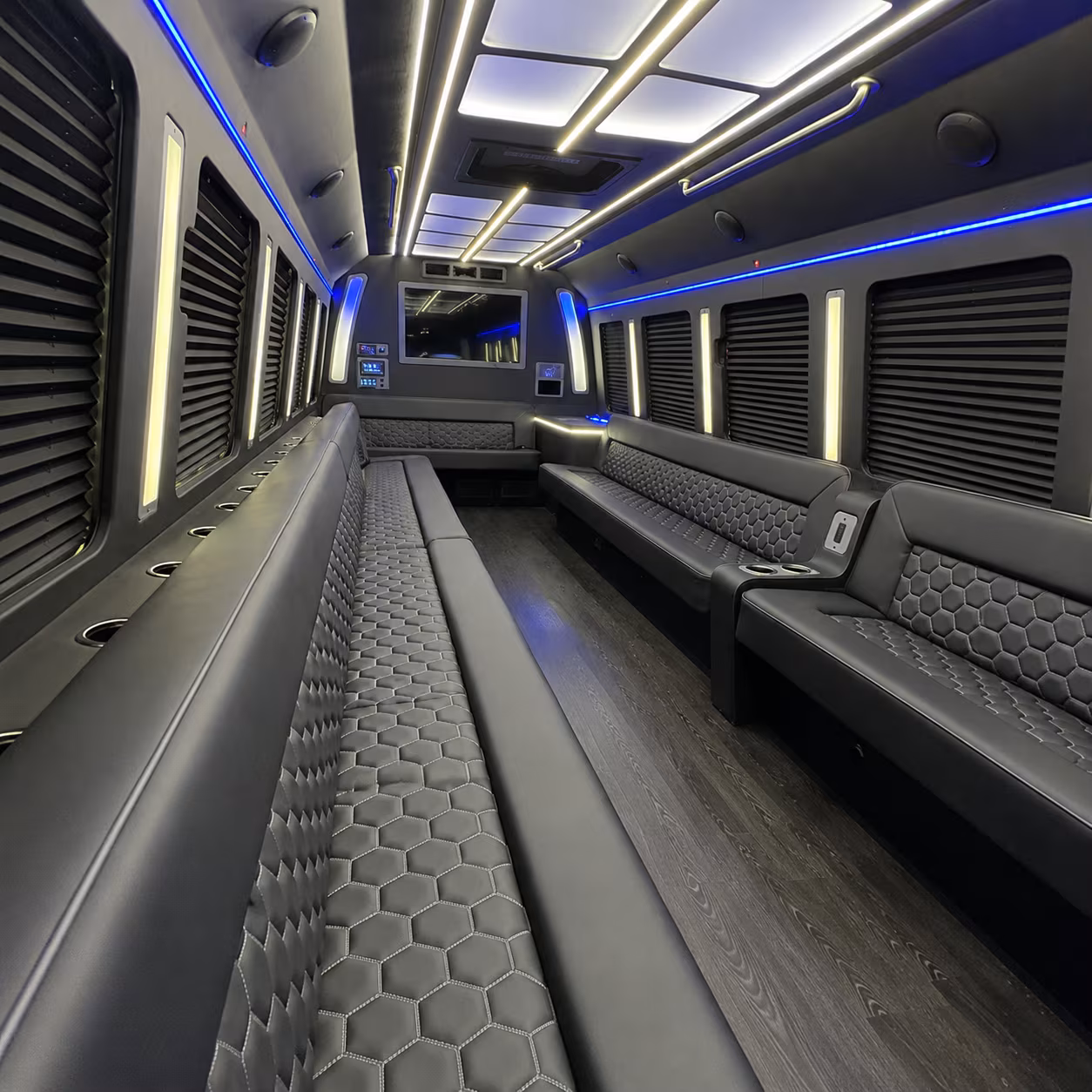 50 Passenger Party Bus Interior