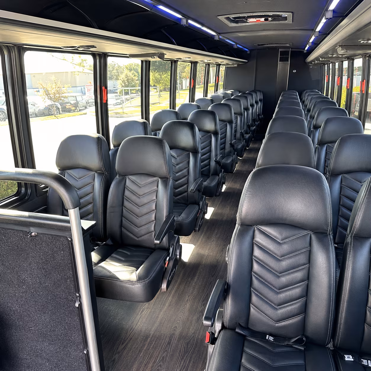 Los Angeles Airport Shuttle & Transportation party bus interior