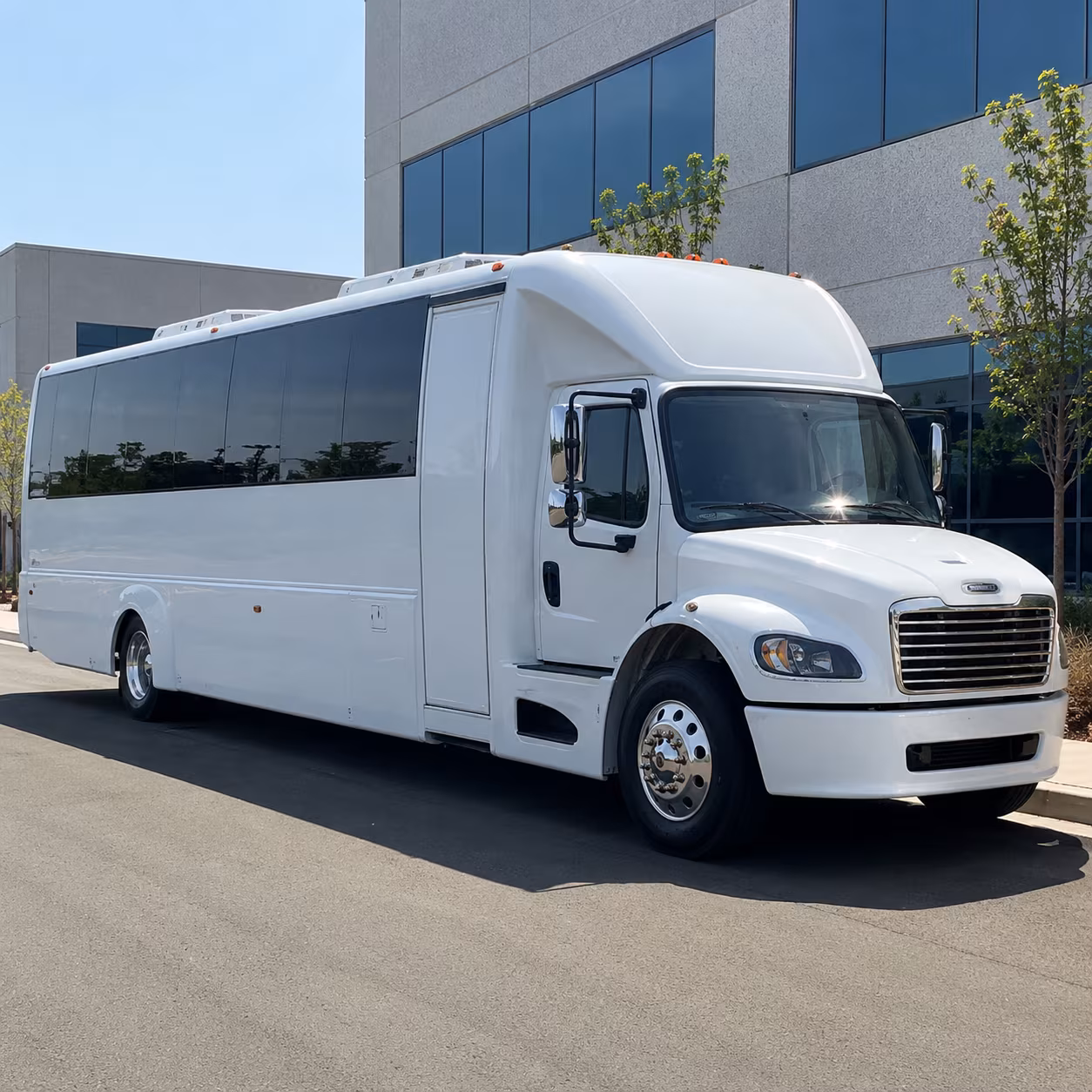 Los Angeles Birthday, Sweet 16, & Quinceañera Transportation party bus exterior