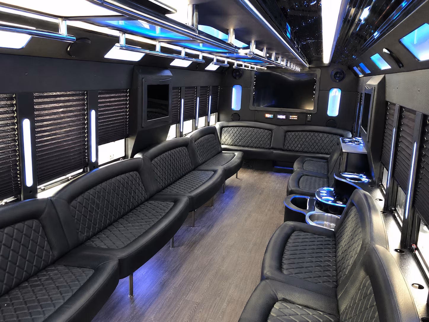 Los Angeles Private Event Transportation party bus exterior