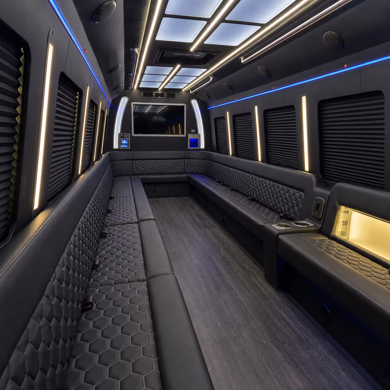 Los Angeles Private Event Transportation party bus exterior