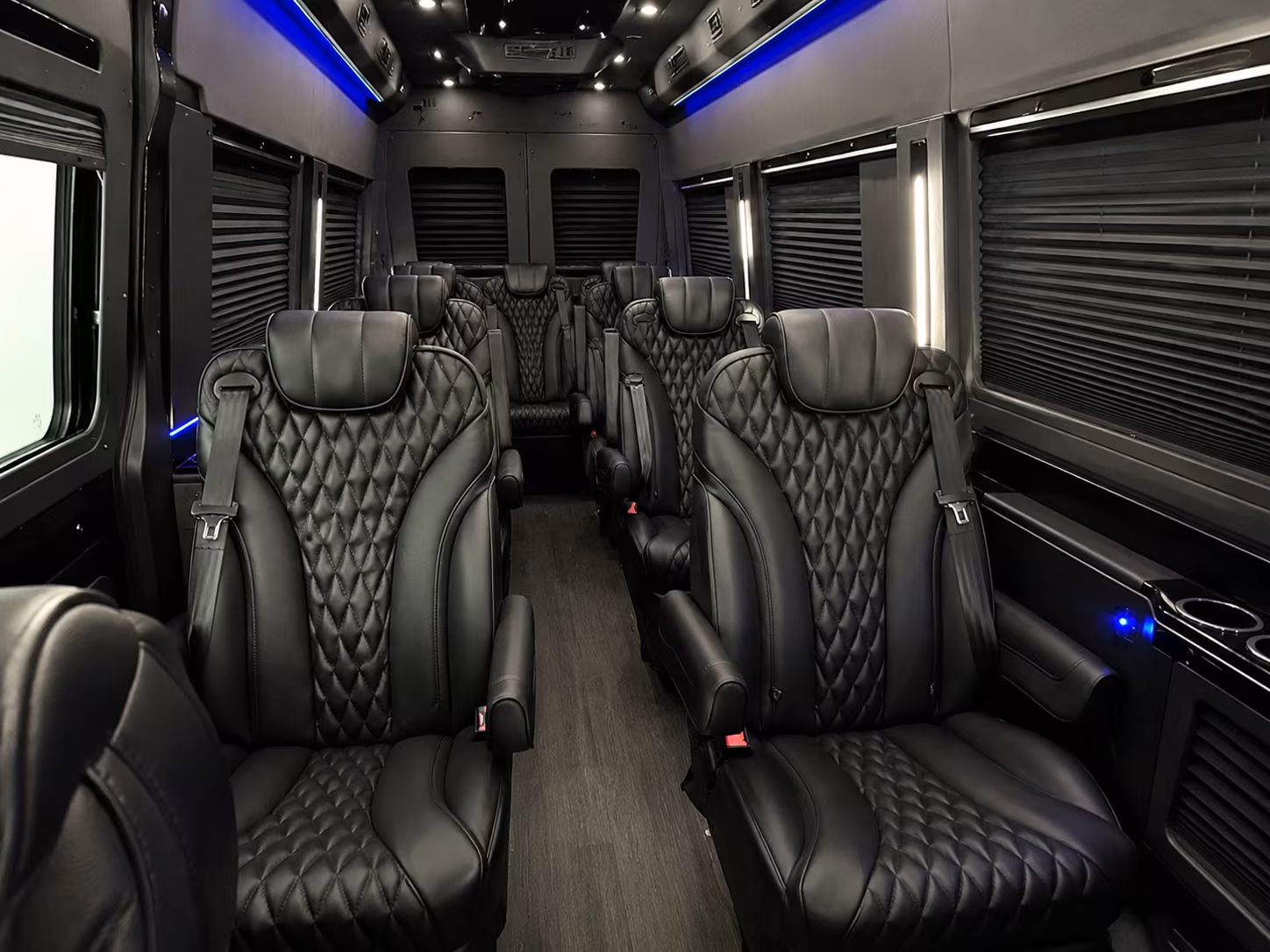 Los Angeles School Event Transportation party bus interior