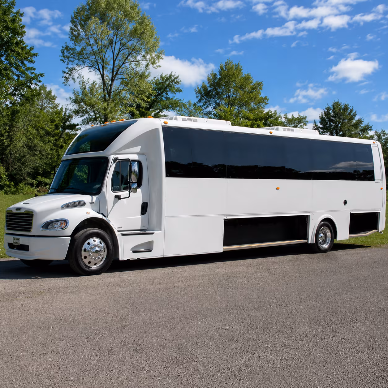 Los Angeles Wedding Transportation party bus exterior