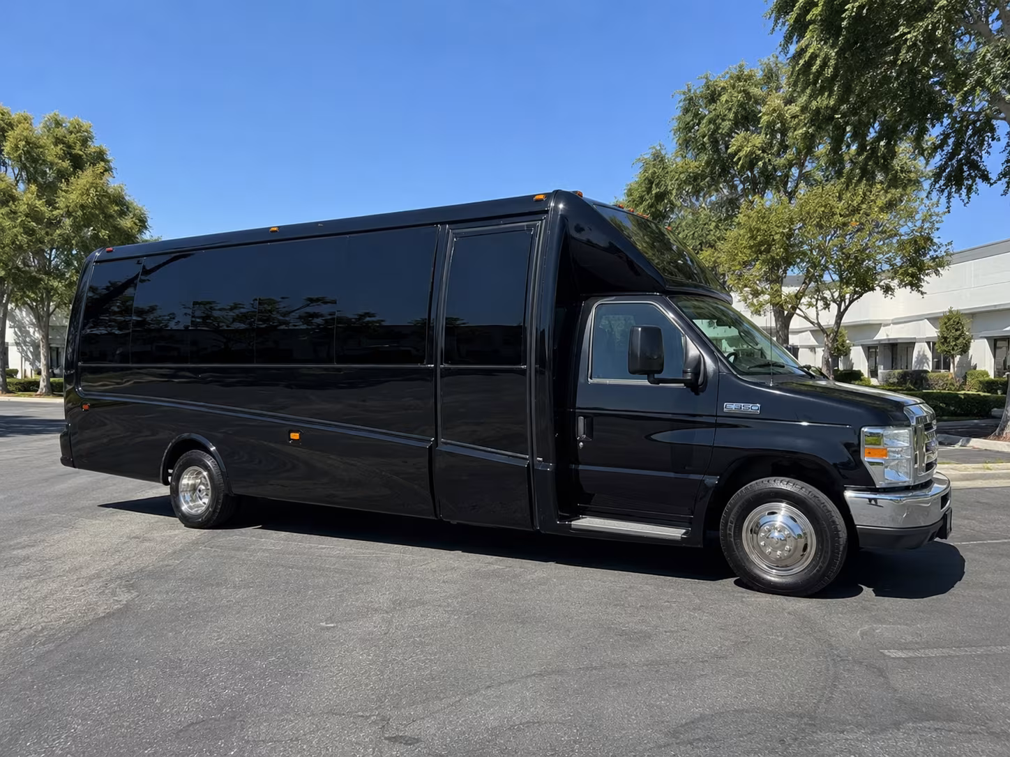 Los Angeles Wedding Transportation party bus exterior