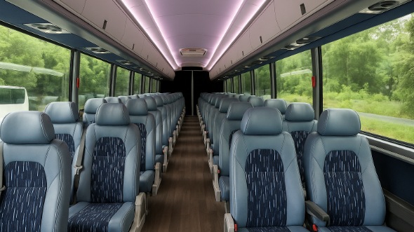 Interior of Charter Bus Company Los Angeles's 28 Passenger Minibus in Los Angeles