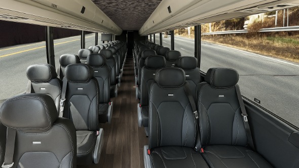 Interior of Charter Bus Company Los Angeles's 30 Passenger Minibus in Los Angeles