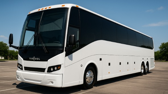 Exterior of Charter Bus Company West Covina's 40 Passenger Party Bus in West Covina
