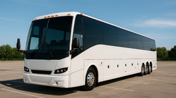 Exterior of Charter Bus Company Los Angeles's ADA Charter Bus in Los Angeles