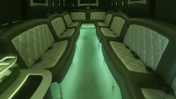 los angeles 25 passenger party bus interior